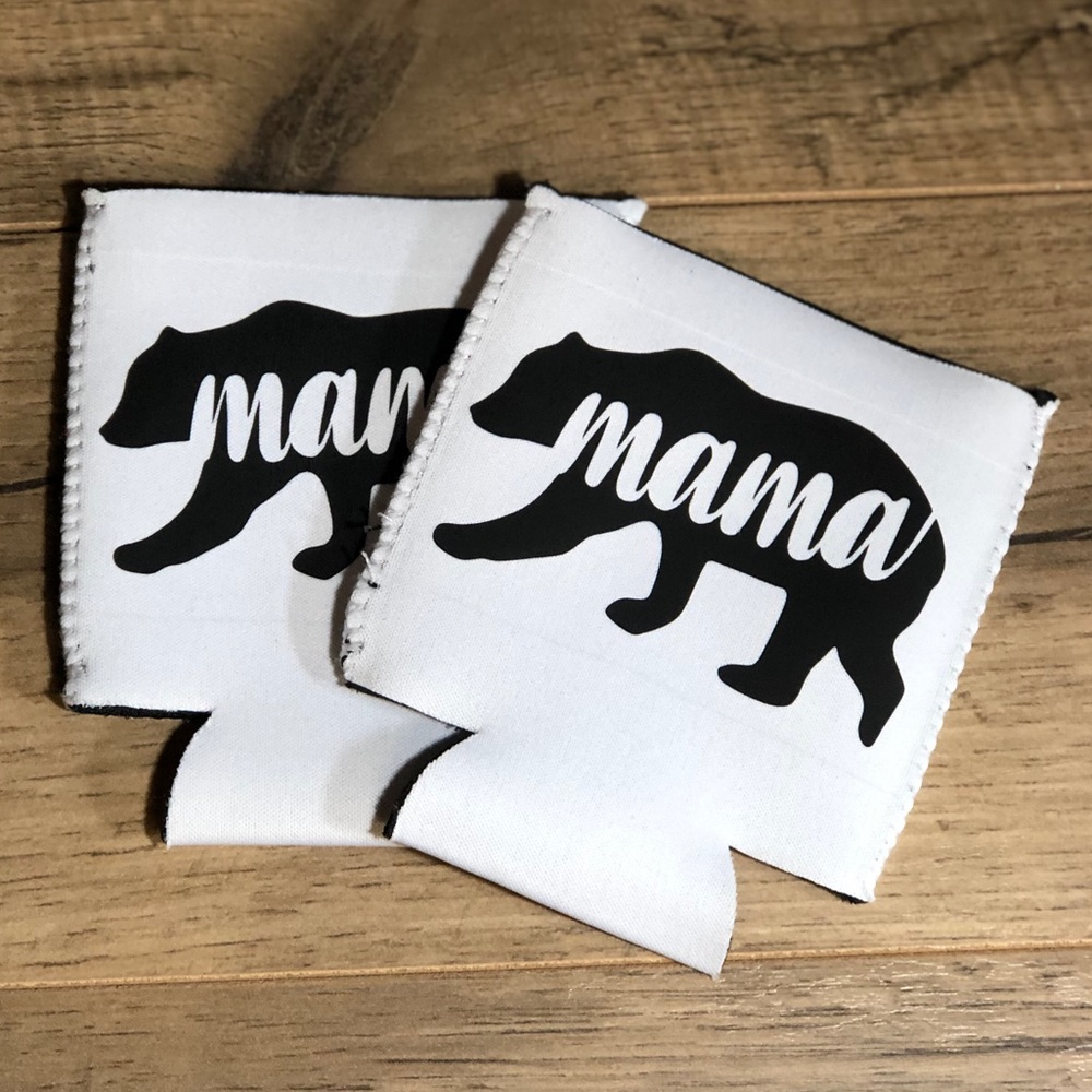 Mama bear can coozie